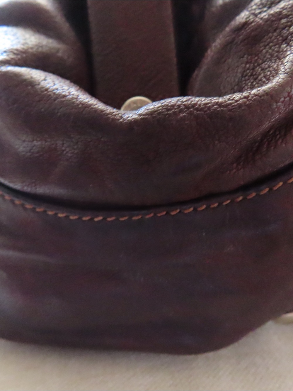 Vintage Prada Brown Leather Doctor Bag Frame Top Handle Handbag - Picture 5 of 16